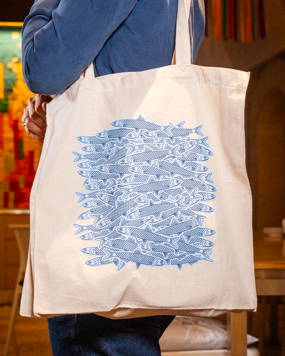 Borsa in Tela Pesci Azzurri - Ciccio Sultano