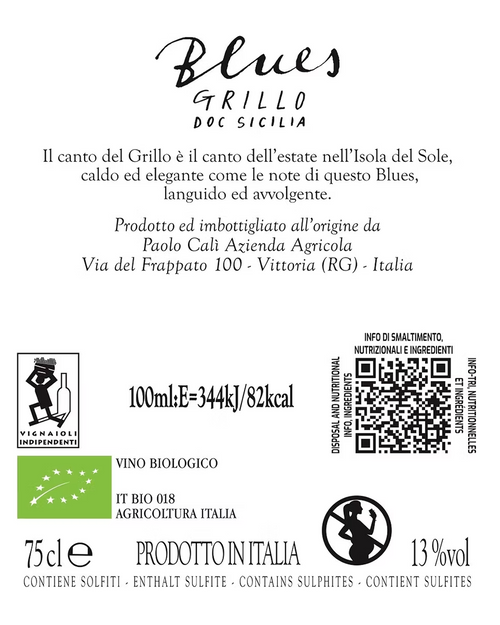 Blues Grillo Doc Sicilia – Paolo Calì